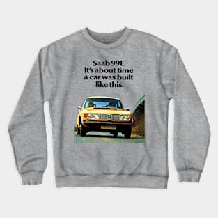 1972 SAAB 99 - brochure cover Crewneck Sweatshirt